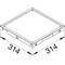 TEHALIT.VE-EE Full cover plate assembly Q08 294X294 5mm gray steel