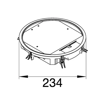 TEHALIT.VE-EE Funda con bisagras VR06 fi215 alfombra 5mm negro