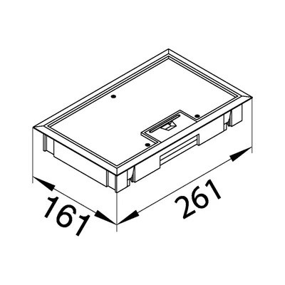 TEHALIT.VE-EE Hinged cover plate assembly E04 147X247 8mm black PA