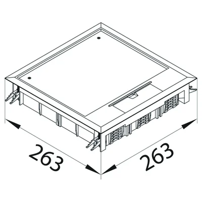 TEHALIT.VE-EE hinged cover VQ12 244x244 lining 12mm black
