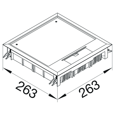 TEHALIT.VE-EE Hinged cover VQ12 244x244 lining 5mm black