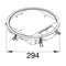 TEHALIT.VE-EE hinged lid VR10 fi275 lining 5mm gray steel