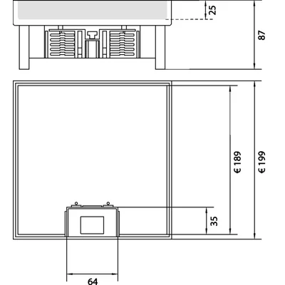 tehalit.VE-EE Klappdeckel IP30 5kN EKQ06 200x200 25mm Edelstahl