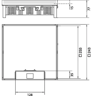 tehalit.VE-EE Klappdeckel IP30 5kN EKQ12 244x244 15mm Edelstahl