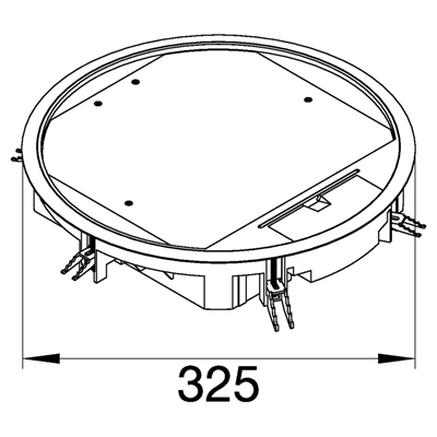 TEHALIT.VE-EE Klappdeckel VR12 fi306 Auskleidung 5 mm grauer Stahl