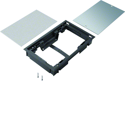 TEHALIT.VE-EE Komplette Abdeckplatte E04 147X247 5mm schwarz