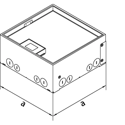 tehalit.VE-EE Mini-Bodenmontagebox IP30 3kN Q02 144x144 15mm Stahl
