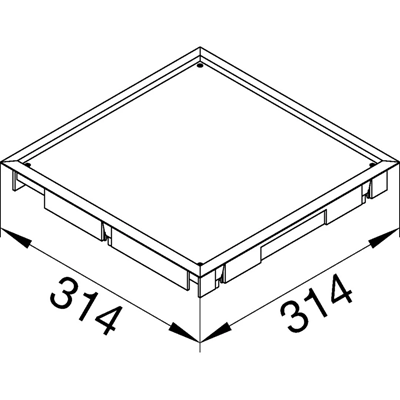 TEHALIT.VE-EE Pokrywa pełna płytki montaż Q08 294X294 5mm czarna