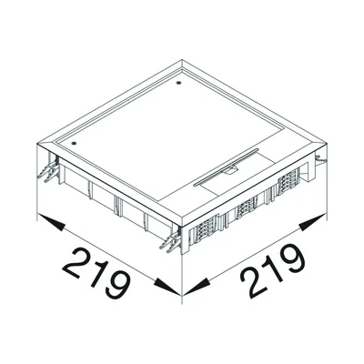 TEHALIT.VE-EE Pokrywa uchylna VQ06 200x200 wykładzina 5mm czarna