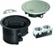 tehalit.VE-EE Set cover+box R02 2xM45 schuko flat Keyst Typ1 zinc silver