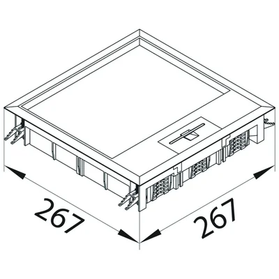 TEHALIT.VE-EE Tapa batiente VEQ12 244x244 revestimiento 12mm acero inoxidable