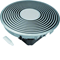 TEHALIT.VE-EE Tube Power Point Rainuré au Sol R12 Élévateur au Sol Aluminium Noir