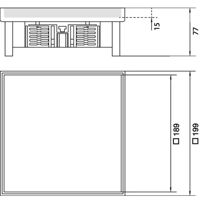 tehalit.VE-EE Vollabdeckung IP54 5kN EKQ06 200x200 15mm Edelstahl