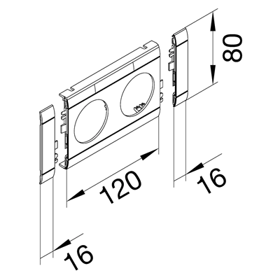 TEHALIT.WA 2-fold ABS halogen-free aluminum cover