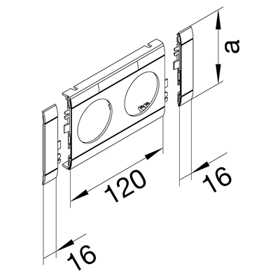 TEHALIT.WA 2-fold ABS halogen-free aluminum cover