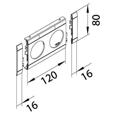 TEHALIT.WA 2-fold ABS halogen-free red masking plate