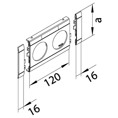 TEHALIT.WA 2-fold ABS halogen-free red masking plate