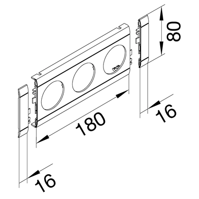 TEHALIT.WA 3-fold ABS halogen-free aluminum cover
