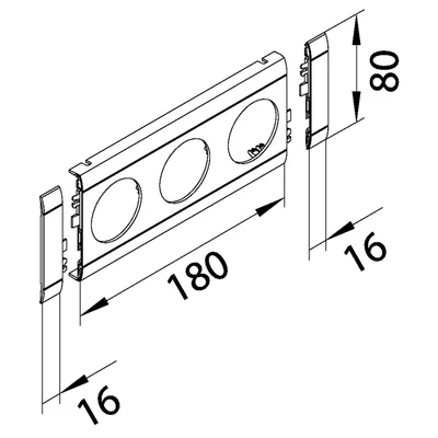 TEHALIT.WA 3-fold ABS halogen-free graphite cover