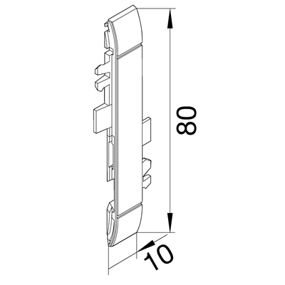 TEHALIT.WA ABS halogen-free cover connector, painted aluminum
