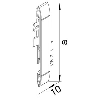 TEHALIT.WA ABS halogen-free cover connector, painted aluminum