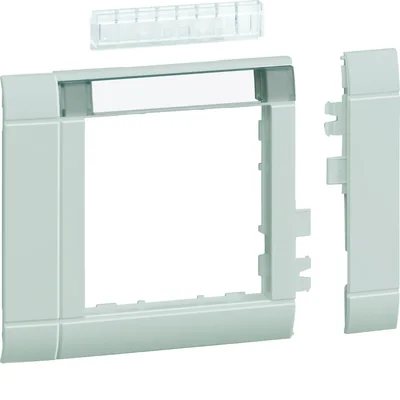 tehalit.WA Cubierta 80 mm 1 pliegue 55x55 mm descripción campo PC-ABS libre de halógenos gris