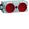 TEHALIT.WA Duct socket 2-fold 2P+Z WAGO C-profile red