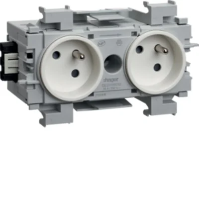 TEHALIT.WA Duct socket 2-fold 2P+Z WAGO edge mounting white