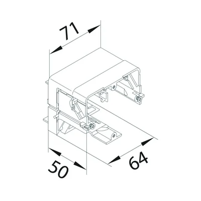 TEHALIT.WA Installationskasten zum Einbau in C-Profile universal lichtgrau