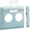 TEHALIT.WA Masking panel with description field, 2-fold ABS, halogen-free, 120mm aluminum