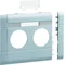 TEHALIT.WA Masking panel with description field, 2-fold ABS, halogen-free, 120mm aluminum
