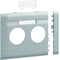 TEHALIT.WA Masking panel with description field, 2-fold ABS halogen-free 120mm light gray