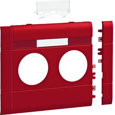 TEHALIT.WA Masking panel with description field, 2-fold ABS halogen-free 120mm red