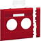 TEHALIT.WA Masking panel with description field, 2-fold ABS halogen-free 120mm red