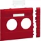 TEHALIT.WA Masking panel with description field, 2-fold ABS halogen-free 120mm red
