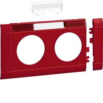 TEHALIT.WA Masking panel with description field, 2-fold ABS halogen-free red