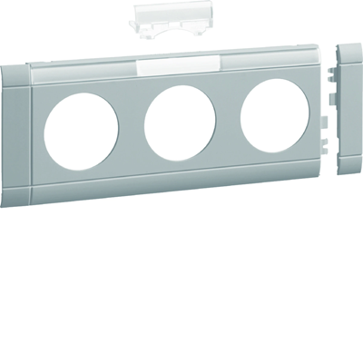 TEHALIT.WA Masking panel with description field, 3-fold ABS, halogen-free, light gray
