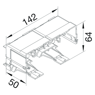 TEHALIT.WA Mini-switch mounting kit polyamide