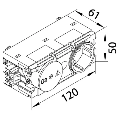 TEHALIT.WA Presa antisovratensione SCHUKO WAGO profilo a C antracite