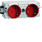 TEHALIT.WA Prise SCHUKO 2 fois 45° WAGO C-profil rouge