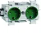 TEHALIT.WA Prise SCHUKO 2 prises WAGO montage sur chant vert