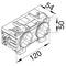 TEHALIT.WA Prise SCHUKO 2 voies 45° Montage sur chant WAGO anthracite