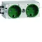 TEHALIT.WA SCHUKO socket 2-fold WAGO C-profile green
