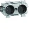 TEHALIT.WA SCHUKO socket 2-way 45° WAGO edge mounting anthracite