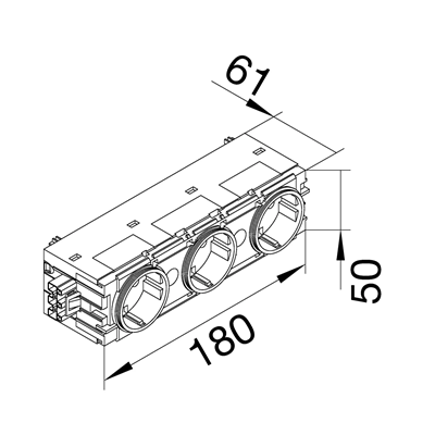 TEHALIT.WA SCHUKO socket 3-way connection WAGO C-profile green