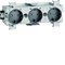 TEHALIT.WA SCHUKO socket 3-way connection WAGO edge mounting anthracite