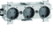 TEHALIT.WA SCHUKO socket 3-way connection WAGO edge mounting anthracite