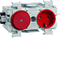 TEHALIT.WA SCHUKO socket with switch WAGO edge mounting red