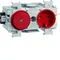 TEHALIT.WA SCHUKO socket with switch WAGO edge mounting red