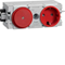 TEHALIT.WA SCHUKO socket with WAGO C-profile red switch